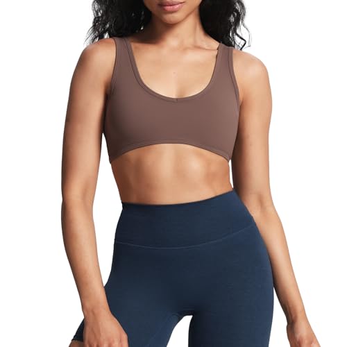 Image of Aoxjox Basic Baddie Sports Bra | women's workout fitness training gym yoga crop tank, 4-way stretch, moisture-wicking, quick-dry
