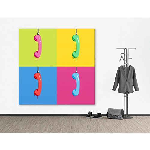 Kunstbruder Phone Pop Art - Stampa artistica su tela, 50 x 50 cm