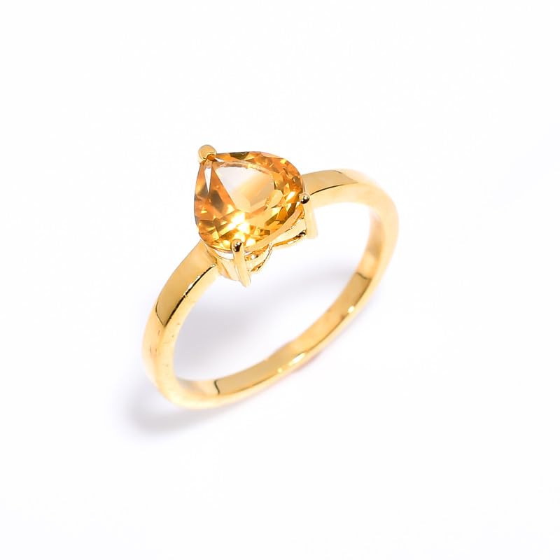 Bague en pierre précieuse naturelle citrine pour sublimer vos tenues