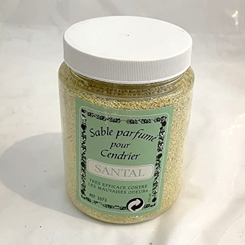 Sable décoratif - Granulés parfumés - Couleur jaune - Parfum santal - Ne pas donner aux mains des enfants - Non comestibles - Capacité : 350 ml