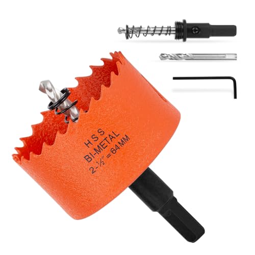 Image of 2-1 /2 Inch Hole Saw 2.5 inch Circle Drill Bit Wood Metal Drywall Plastic Pipe