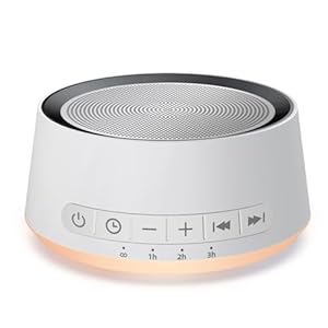 Sound Machine White Noise Machine with 30 Soothing Sounds 12 Colors Night Light Sleep Machine for Baby Kids Adults Brown Nosie Machine with 32 Volume Levels for Office Home Travel