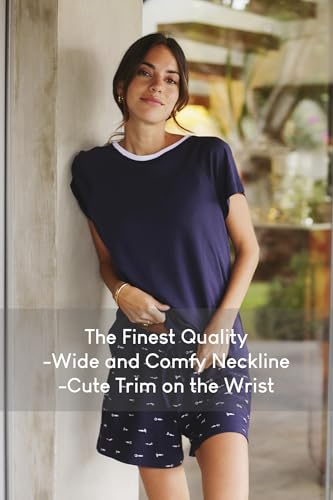 Incredibly Soft Pima Cotton Women's Pajamas Set - Shorts & T-Shirt4
