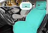 Nexersys Microfiber Sports Towel. 2-in-1 Workout Towel and Car Seat Protector. Dual Pocket Design. Universal Fit. Large Multipurpose Exercise Towel. Quick Dry. (Aquamarine) 1 Pack