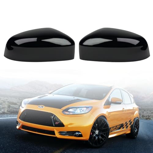 Coques de Rétroviseurs pour Voiture, 1 paire Boîtier Rétroviseur extérieurs de porte Compatibles avec Ford Focus MK2 MK3 & Ford Mondeo MK4, Boîtier Miroir Côté Gauche et Droite