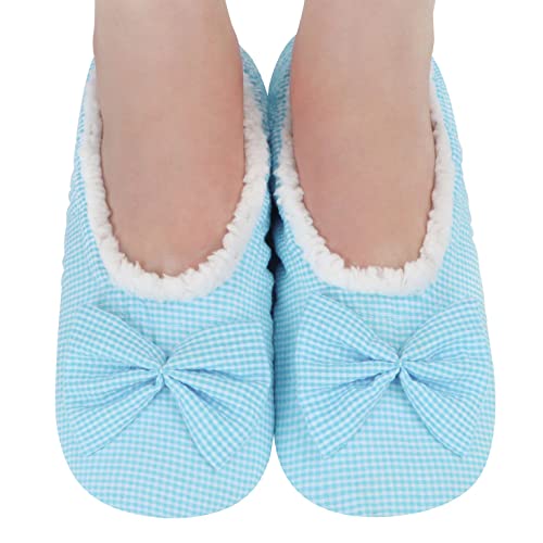 Image of Snoozies Ballerina Women Cute Slipper Socks Non Skid Sole and Soft Sherpa Lining
