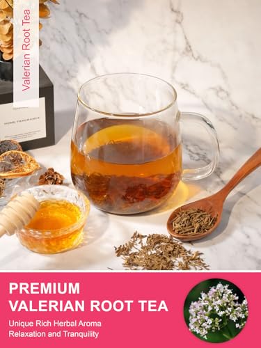 Image of TeeLux Valerian Root Tea Loose Leaf, Cut & Sifted, Caffeine Free, 16oz | Pure Valerian Root Herbal Tea with Smooth & Mild Taste, Natural Ingredients