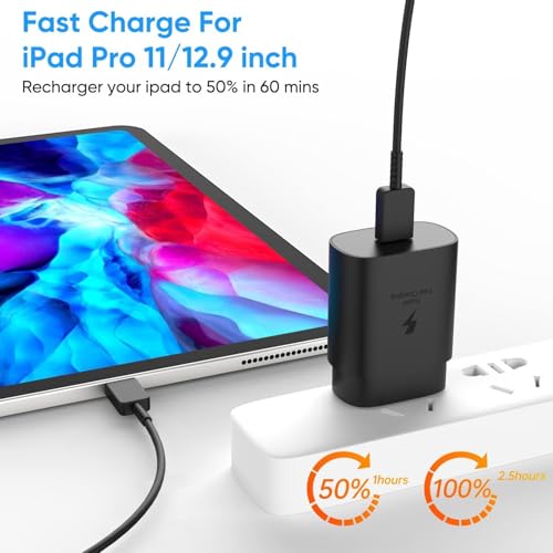Image of Addtam 25W PD Type C Superfast Charging Adapter Compatible with Samsung A55|A16|A36|A56|A35|A06|M36|M35|M16| M06|M05|M56|F36|F06|F05|F56|F16|S25|S24, 25watt USB C Power Adaptor|Fast Charger-Black