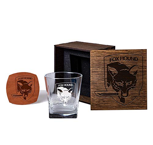 Handcrafted Whiskey Gift Set with Custom Glass, Engraved Wood Box,