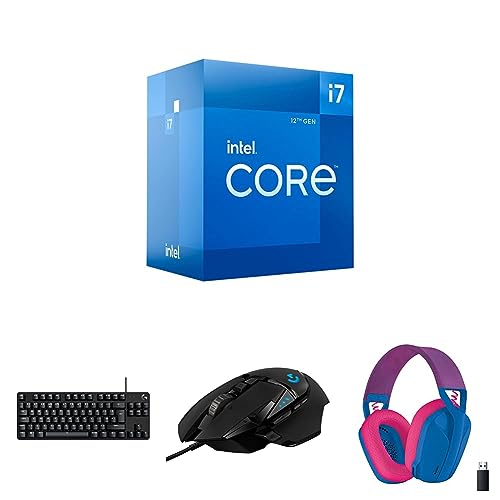 Intel Core i7 12700 12th Gen Generation Desktop PC Processor + Logitech G413 Tkl Se Wired Mechanical Gaming Keyboard + Logitech G502 Hero Wired Gaming Mouse + Logitech G435 Gaming Headphones