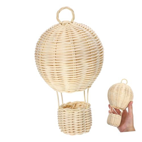 Levemolo Elegant Wicker Air Balloon Lamp Natural Lampshade for Ceiling Lamp Accessory