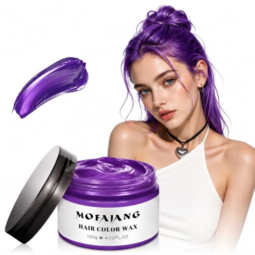 Purple One-Use Hair Wax Dye, Temporary Washable Color Gel for Men Women, Ideal for Parties Cosplay & Holiday Looks