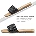 ATHMILE Braided Womens Sandals Round Open Toe Fashion Slide Sandals Women Dressy Summer Flat Beach Black Size 11