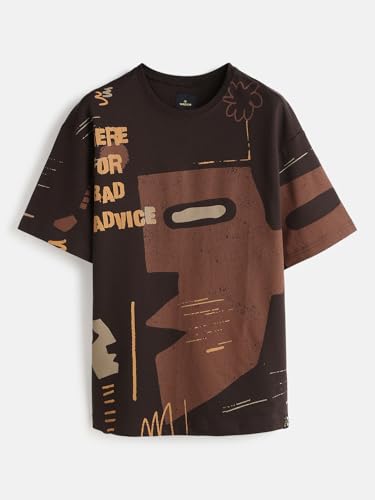 Image of WROGN Men's Pure Cotton T-Shirt | Heavy GSM | Oversized Fit