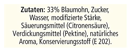 Dr. Oetker Mohn Back, 250 g, Füllung aus fein gemahlenem Blaumohn, zum Backen und Zubereiten von Torten, Kuchen & Desserts, sofort backfertig, vegan