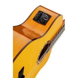 Ortega Guitars Guitare classique 4/4 Flamenco – Family Series Pro – Électro-acoustique – Épicéa et cyprès avec finition brillante Jaune – Housse de transport incluse (RCE170F) - Les Beatles, Paul McCartney, John Lennon, RIngo Starr, George Harrison Ortega Guitars Guitare classique 4/4 Flamenco - Family Series Pro - Électro-acoustique - Épicéa et cyprès avec finition brillante Jaune - Housse de transport incluse (RCE170F) – Image 6