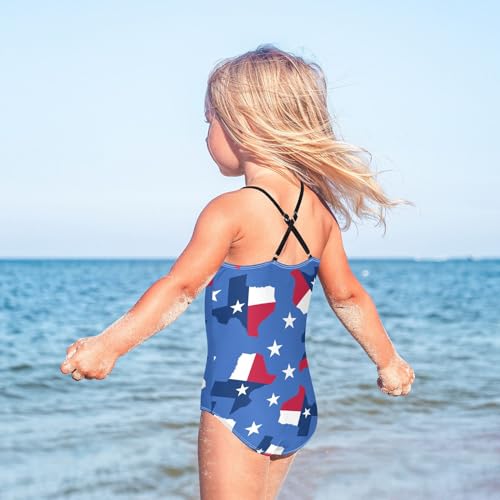 Girls One Piece Swimsuits Cute Kids Bathing Suit Adjustable Straps Beach Sport Swimwear4