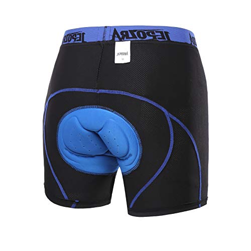 Pantalones cortos de bicicleta de ciclismo 4D acolchado antibacteriano de gel de sílice Ciclismo Cinturones de bicicleta Underwear MTB Bike Short Pants (4D, L)u0085 (azul, XL)