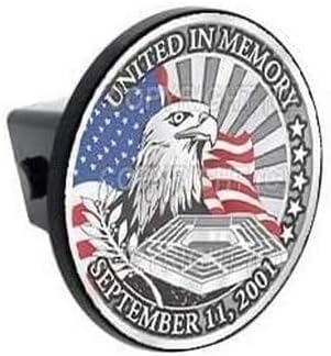 Custom Class 3 Tow Hitch Receiver 2" Insert Plug Truck & SUV - 911 Eagle Flag Style-9856-6694