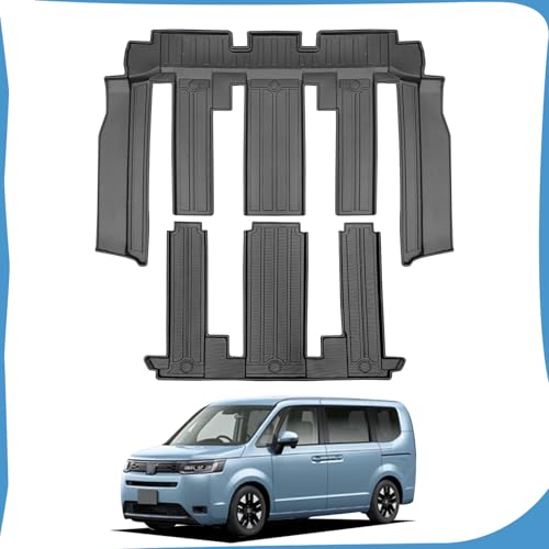 【ANTSVNN】対応 新型 ステップワゴン RP6 RP7 RP8 専用 フロアマット+ラゲッジマット STEPWGN AIR SPADA RP系 6代目 3D立体ステップワゴン フロアマットTPE素材 防水滑り止め耐汚保護 手入れ簡単)(2+3列目 ガ