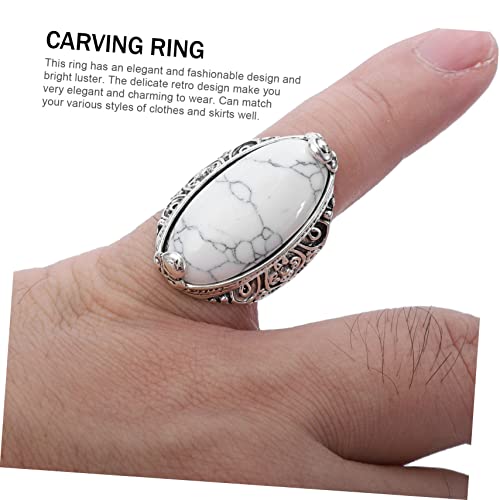 Adorainbow Anel Turquesa Vintage Anéis Vintage Para Homens Presentes Verdes Joias De Noiva Joias De