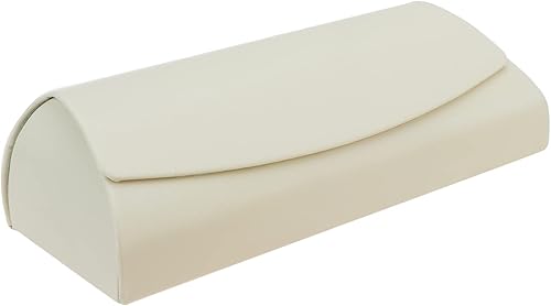 LAMBBAA Compression-Resistant Unisex Portable Leather Glasses Case Hard Shell, P