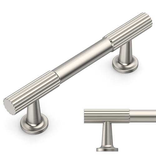 Amerdeco 10 Pack Brushed Satin Nickel Cabinet Pulls 3"