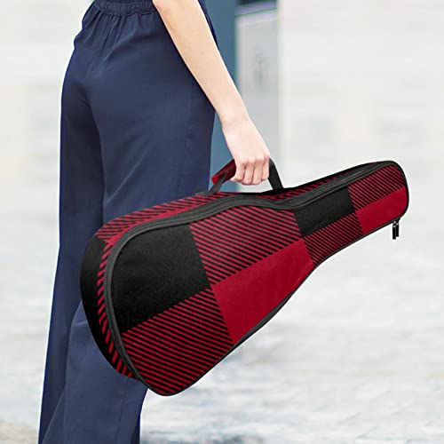 Housse pour ukulélé ténor rembourrée et imperméable au design écossais
