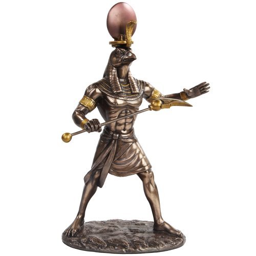 11 Inch Egyptian Ra Mythological God Bronze Finish Statue Figurine
