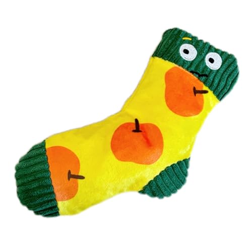 Gissroys Juguete masticable interactivo para perros con sonido chirriante, estimulación, calcetín de peluche para razas pequeñas, reducción del estrés, entretenimiento, perro chirriante