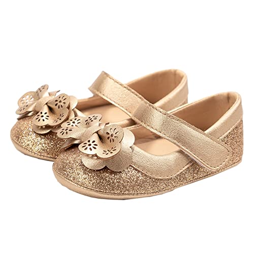 Fashion Gold Border Bownot Princess Shoes Baby Shoes Buckle Size Five Infant Girls Shoes2