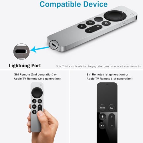 IPhone 14 USB C au câble Lightning pour iPhone 14, 14 pro max, 13, Plus, SE 2nd/12/11/Xs/XR, iPad 4/5/ 6/7/ 8, Mini 2/3/4/5, Air 2/3 Cordon chargeur, pomme TV Télécommande (1st et 2nd gen) Câble de recharge (1m)