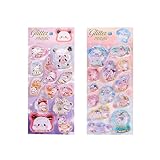 KRGNPLE 実店舗品質 ウォーターシール ぷっくりシール ぷくぷくシール 3D 立体 2 枚入り 精巧な柄 手帳用装飾 DIY クリエイティブ ファッション 個性的 かわいい ギフト（No.3＆No.4）