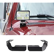 Car Hood Light Mount Bracket Compatible with Toyota FJ Cruiser 2007-2021, Front Hood LED Spotlight Work Light Base Mounting Bracket Holder A Pillar LED Pods Light Bracket 2Pcs Black