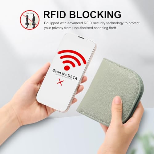 SENDEFN Small Wallet for Women RFID Blocking Card Holder Slim Bifold Compact Wallets With Zipper Coin Pocket4