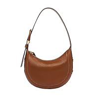Fossil Women's Harwell Leather Crescent Bag, ZB1916200, Brown, One Size