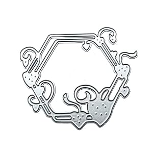 Ulijth Sechseck Strawberry Herz Rahmen Stanzschablone