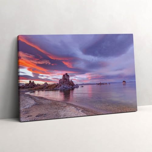Image sur Toile pour habiller un mur vide Décoration Murale Peinte 60x40cm Lac Mono