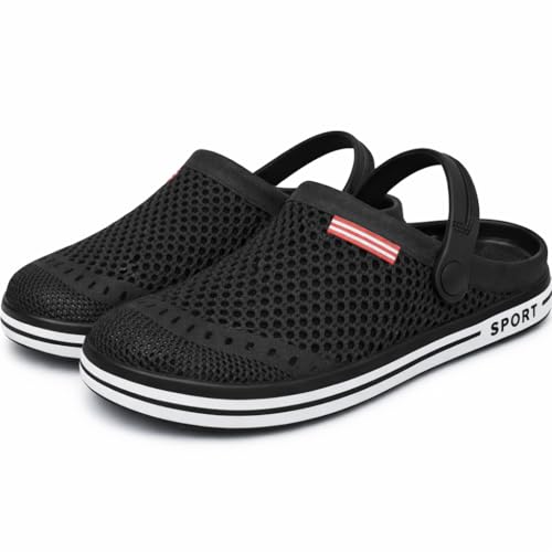 Image of Mens Casual EVA Clogs for Youth & College Boys - Lightweight Breathable Summer Sandals Flip Flops - Anti Skid Waterproof Slip On Walking Shoes for Beach, Bathroom, Outdoor Comfort Footwear