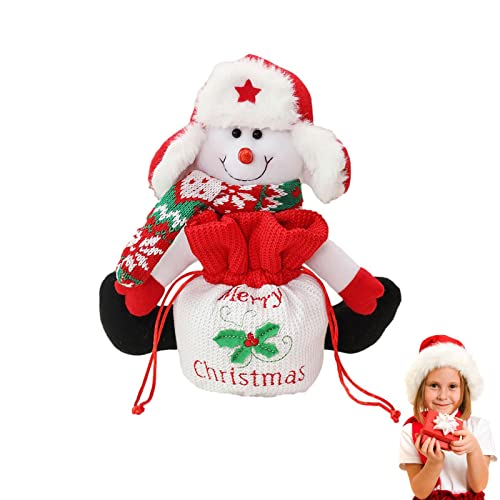 Saco da Noite de Natal,Sacos de Natal Presente Sacos de Deleite com Papai Noel Fofo, Estilos de Rena