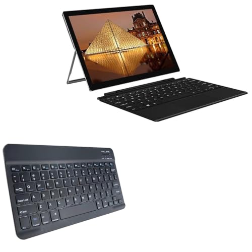 BoxWave Keyboard Compatible with Chuwi UBook X - SlimKeys Bluetooth Keyboard, Portable Thin with Chiclet-Style Keys - Jet Black
