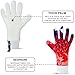 EFAH SPORTS Soccer Goalkeeper Gloves for Boys Kids Children Youth Adult Professional Goalkeeping Glove with Strong Grip Protection Palms (Red, Size 5 Suitable for 9 to 12 Years Old)