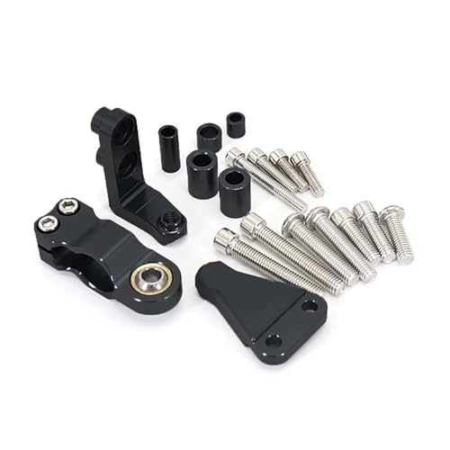 FLFHDUP MotorräderStoßdämpfer Fit Für Aprilia RS 660 RS660 rs660 2021 2022 2023 Motorrad Lenkung Stabilisator Dämpfer Montage Halterung Kit Stoßdämpfer(Black)