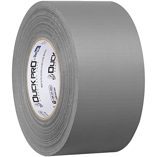 Image of Duck Pro by Shurtape Professional Grade, Co-Extruded Cloth Duct Tape for HVAC, Insulation and Housing Assembly, 72mm x 60yd, 10.0 mil, Silver, 1 Roll (105476)