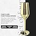 Jagged Ridge Wine Rooms Stainless Steel Champagne Flutes (Handwash Only) - Classy Steel Champagne Glass for Parties, Picnics & Special Occasions - Crafted for All Wine Enthusiasts - Set of 4 (Gold)