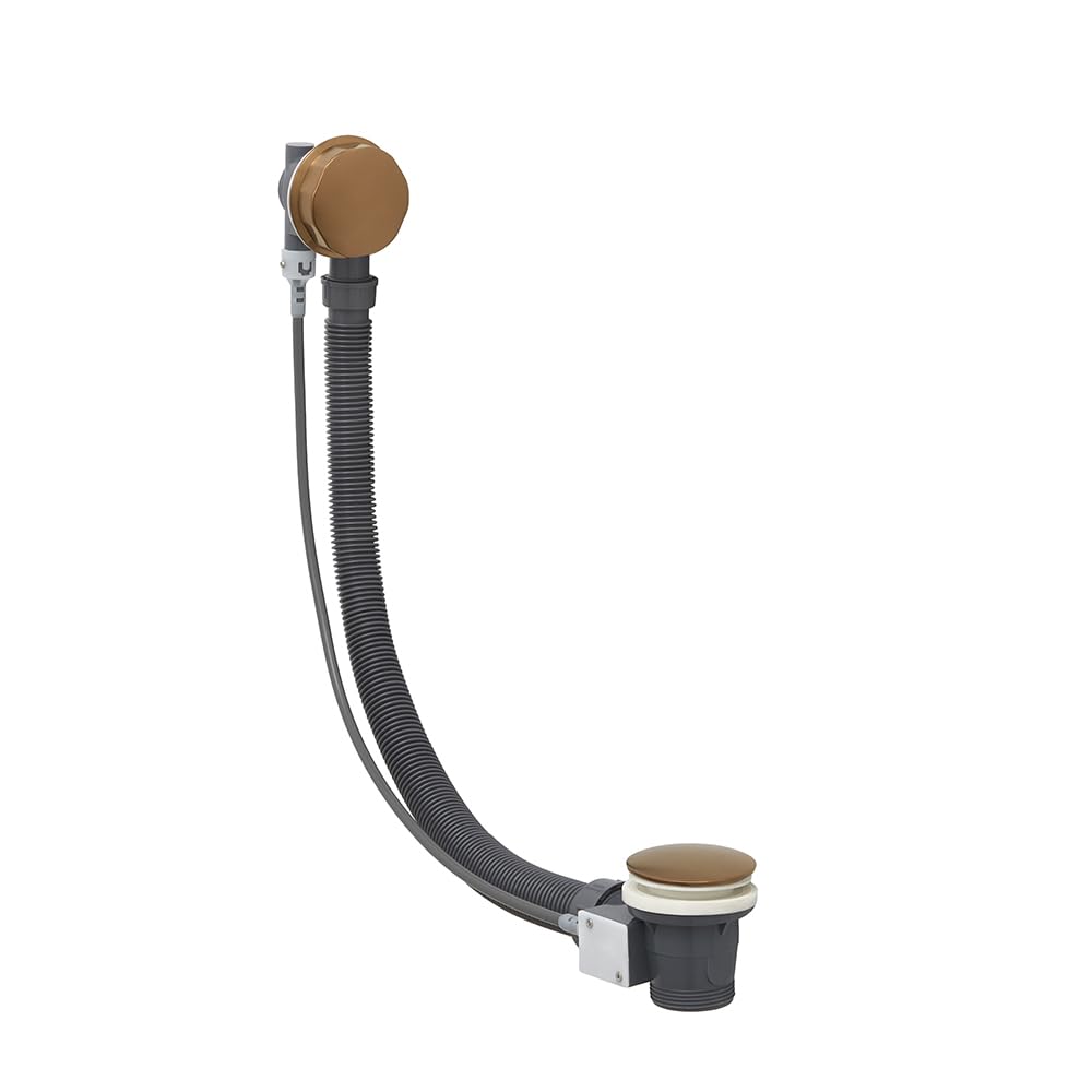 MILANO Bath Pop Up Waste Overflow Brushed Copper