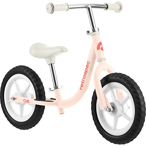 Image of Retrospec Cub Toddler Balance Bike for Ages 18 Months - 3 Years - 12in No-Pedal Beginner Bicycle with Adjustable Seat, Puncture-Proof Tires & Safe Low Frame Design