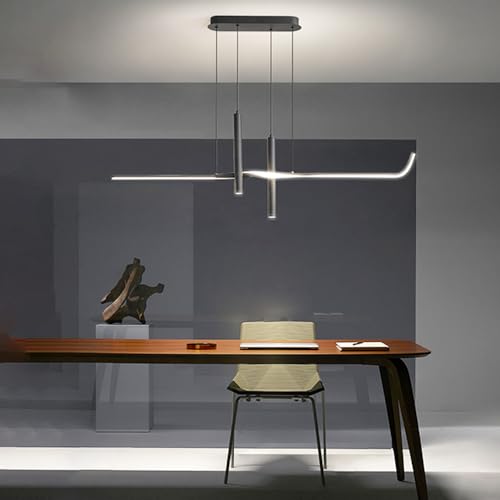 Suspension linéaire LED plafonnier lustre à intensité variable avec télécommande - 3