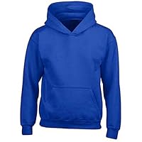 Kids Girls Boys Hooded Sweat Shirt Tops Plain Hooded Jumpers Hoodies UK Size 5 to 13 Years (12/13, Royal Blue)