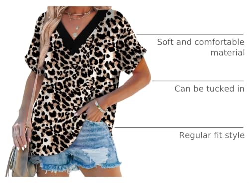 Image of WIHOLL Womens Summer Tops Short Dolman Sleeve Shirts 2026 Fashion V Neck Outfits Clothes